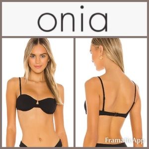 ONIA Dalia Black Bikini Top